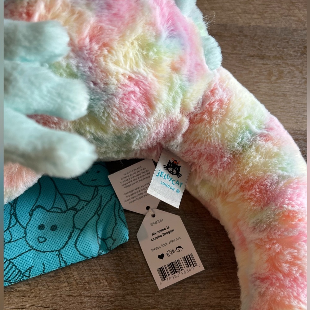 Jellycat Large Lazulia Dragon - Authentic & NWT! - Picture 5 of 6